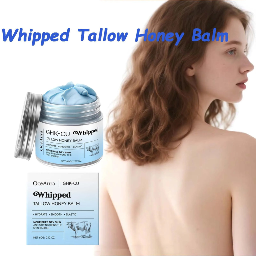 Whipped Tallow Honey Balm Deep Moisturizing for Dry Cracked Skin Non-Greasy Body Butter Brightening Tightening Face Cream Care Oasis Select