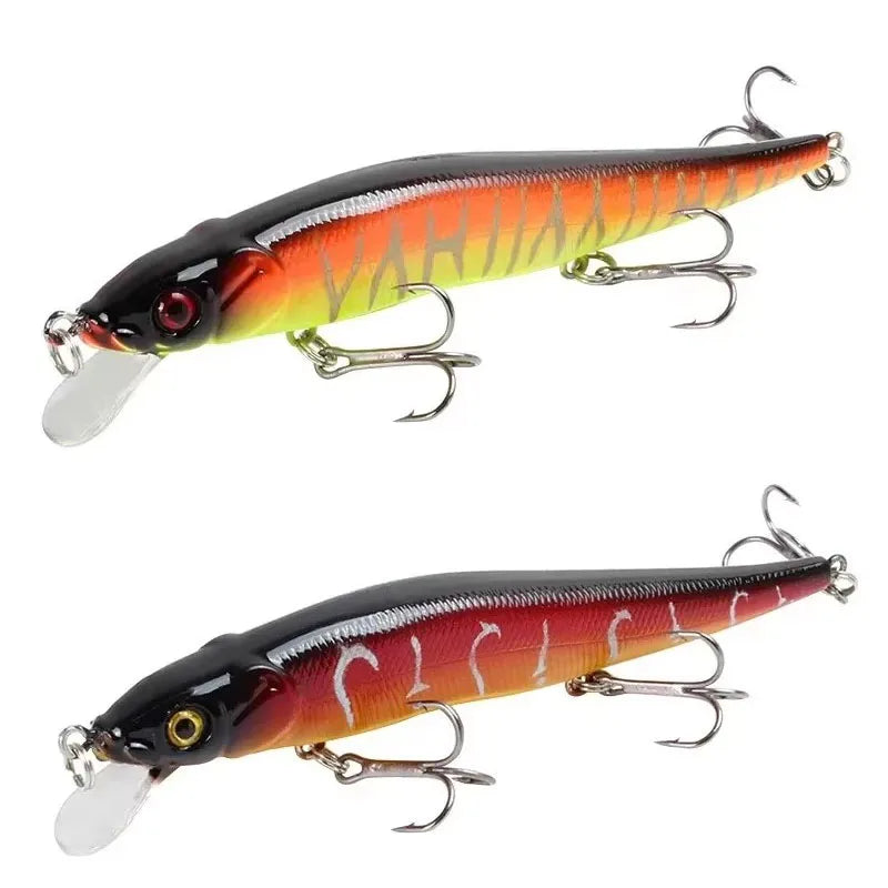 1/2pcs Fishing Lure 11.5cm/14g Minnow Crankbait Wobblers 3D Eyes Perch Artificial Bait Pike Carp Bait Swim Bait Fishing Pesca Oasis Select Mix-2pcs 10