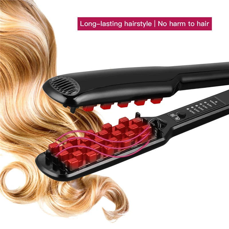 2-in-1 Negative Ion Hair Straightener & Curling Iron | Ceramic