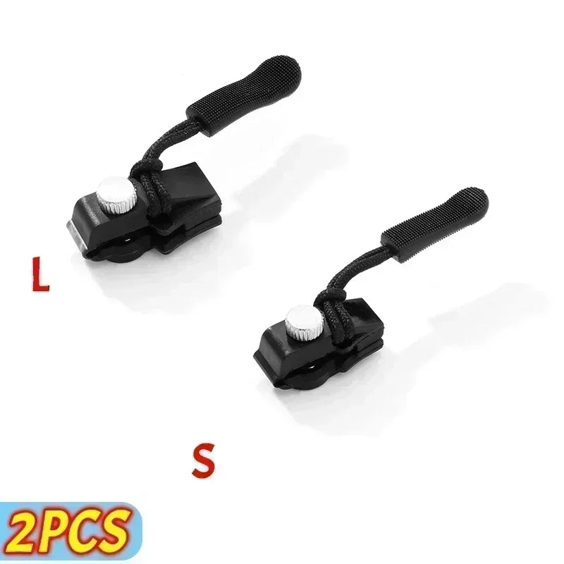 2-6pcs 3 Different Size Zipper Repair Kit Universal Instant Fix Zip Replacement Zip Slider Teeth Rescue Zipper For Tailor Tool Oasis Select S L-2PCS