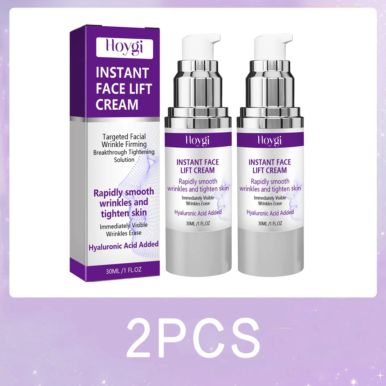 Hoygi Hyaluronic Acid Face Lift Cream – Firming & Brightening Face Firming Cream Oasis Select 2x30ml Boxed