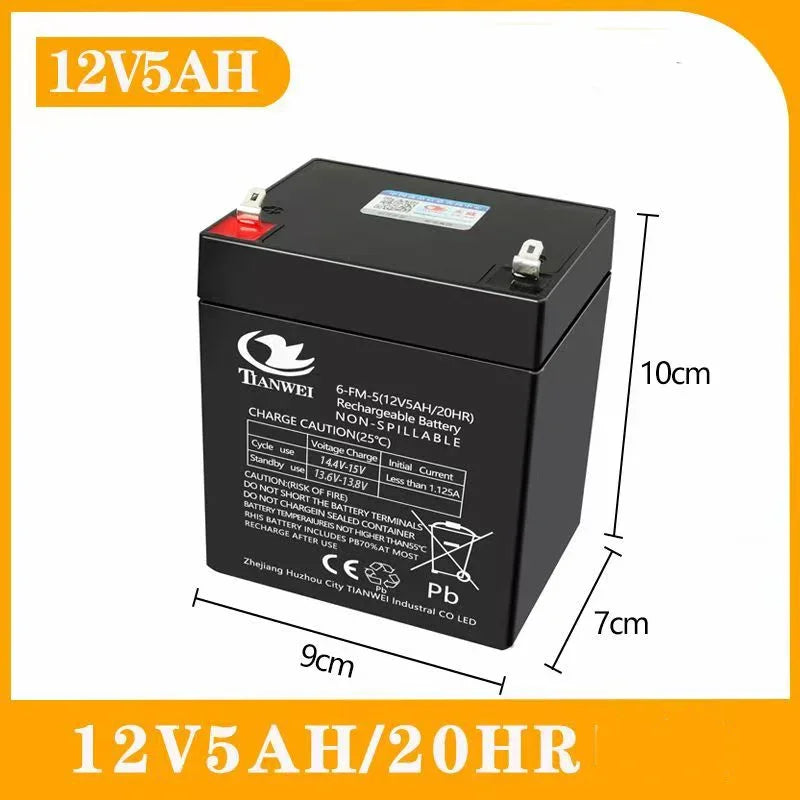 Hot 6V 12V Rechargeable Battery For Children's Electric Vehicles Toy Cars Motorcycles Baby Strollers Battery 5Ah 7Ah 8Ah 12Ah Oasis Select 12V 5Ah Battery