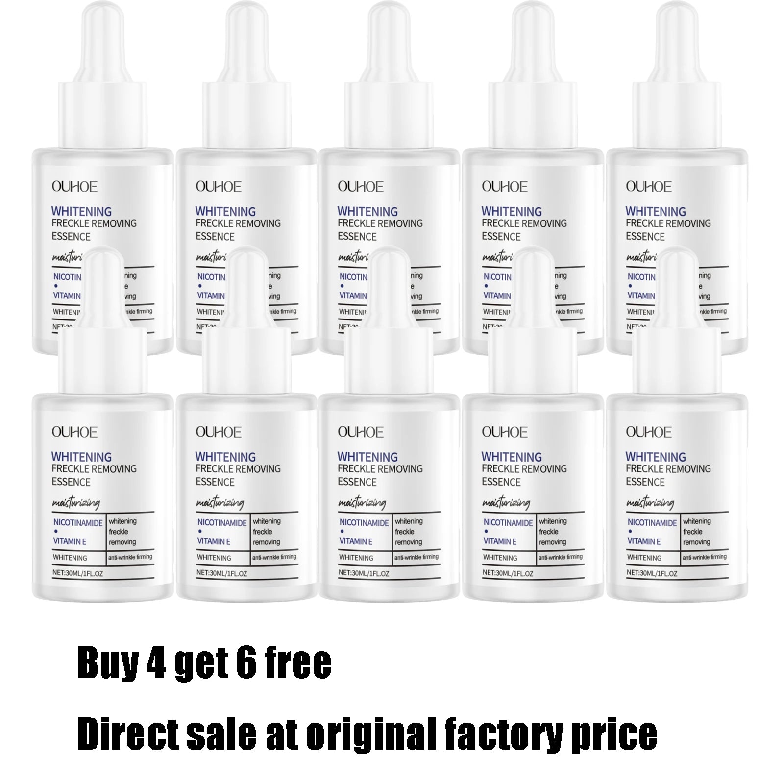 30ml Whitening Face Serum Gentle Moisturizing Enhance Skin Elasticity Improve Skin Texture Smoothing Softening Facial Serum Oasis Select 10 pcs United States