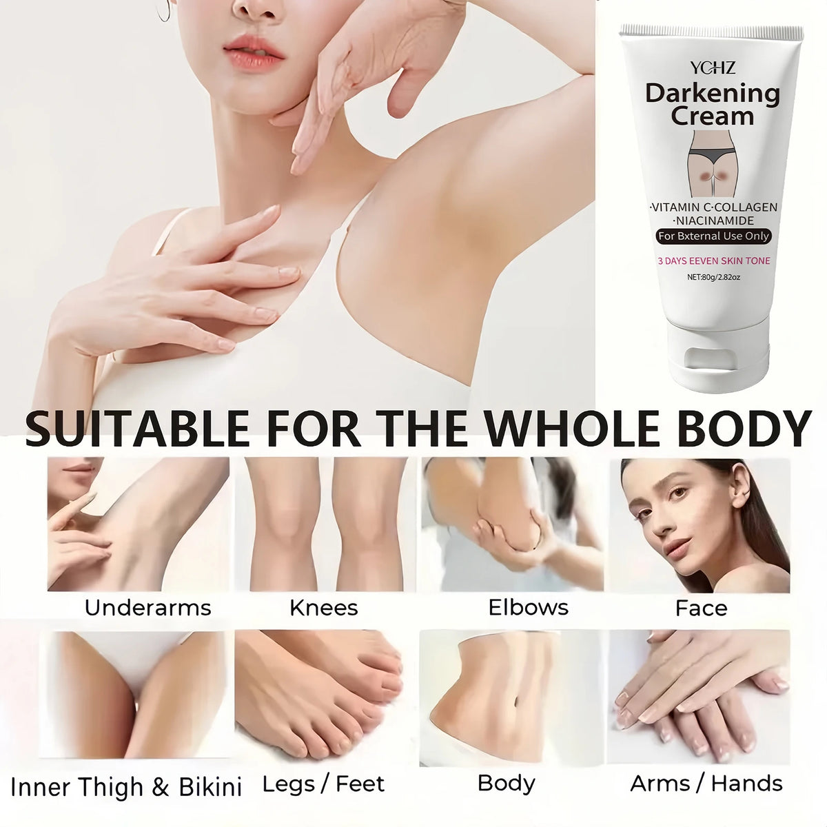 YCHZ Body Brightening Cream – Dark Spot Corrector, All Skin Types Body Brightening Cream Oasis Select