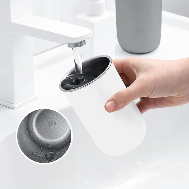 Magnetic Mouthwash Cup 304 Stainless Steel Tooth Brushing Cup Wall Mounted No Punching Household Water Cup Large Capacity New Oasis Select