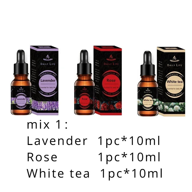 Water Soluble Aromatherapy Essential Oil Lavender Rose 10ML*3pcs for Humidifier Gypsum Expansion Stone Special Essential Oil Oasis Select mix 1 10ml