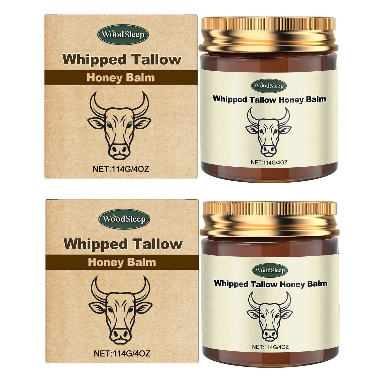 WOODSLEEP Whipped Tallow Honey Balm Face & Body Moisturizer