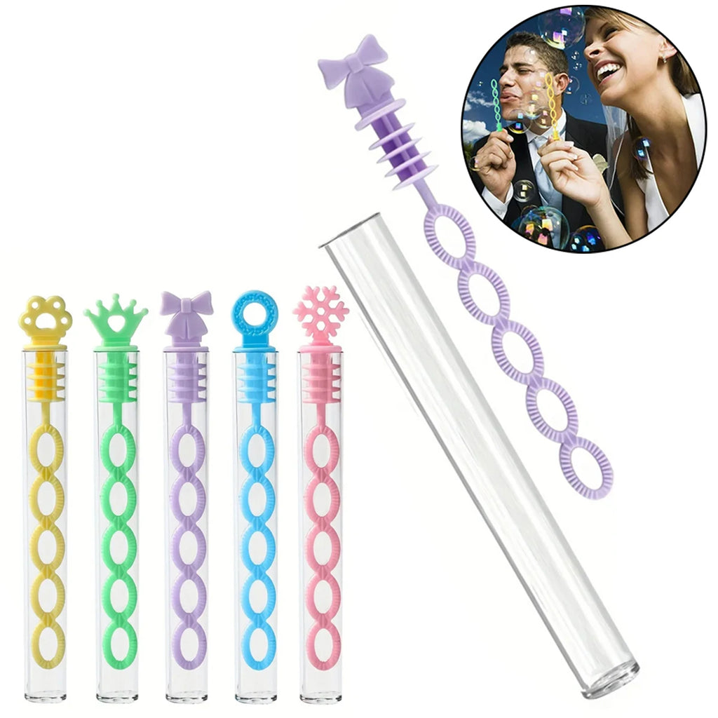 12/24Pcs Summer Romance Bubble Wands Pastel Mini Dip Sticks for Outdoor Dates Wedding Party Favors Cute Goody Bag Gifts Couple Oasis Select