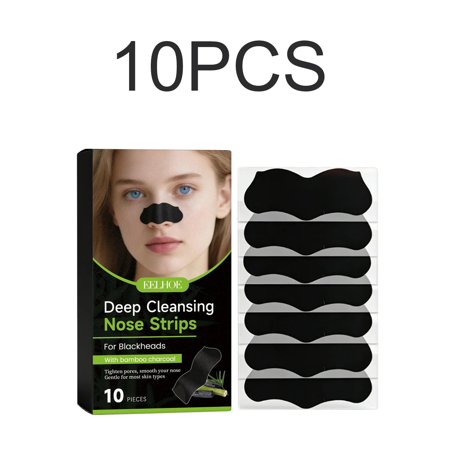 Blackhead Remover Nose Strips Unisex Deep Cleansing Pores Helps Clear Blackheads Minimizes Pores Nasal Mask Patch Skin Care Oasis Select 10 PCS
