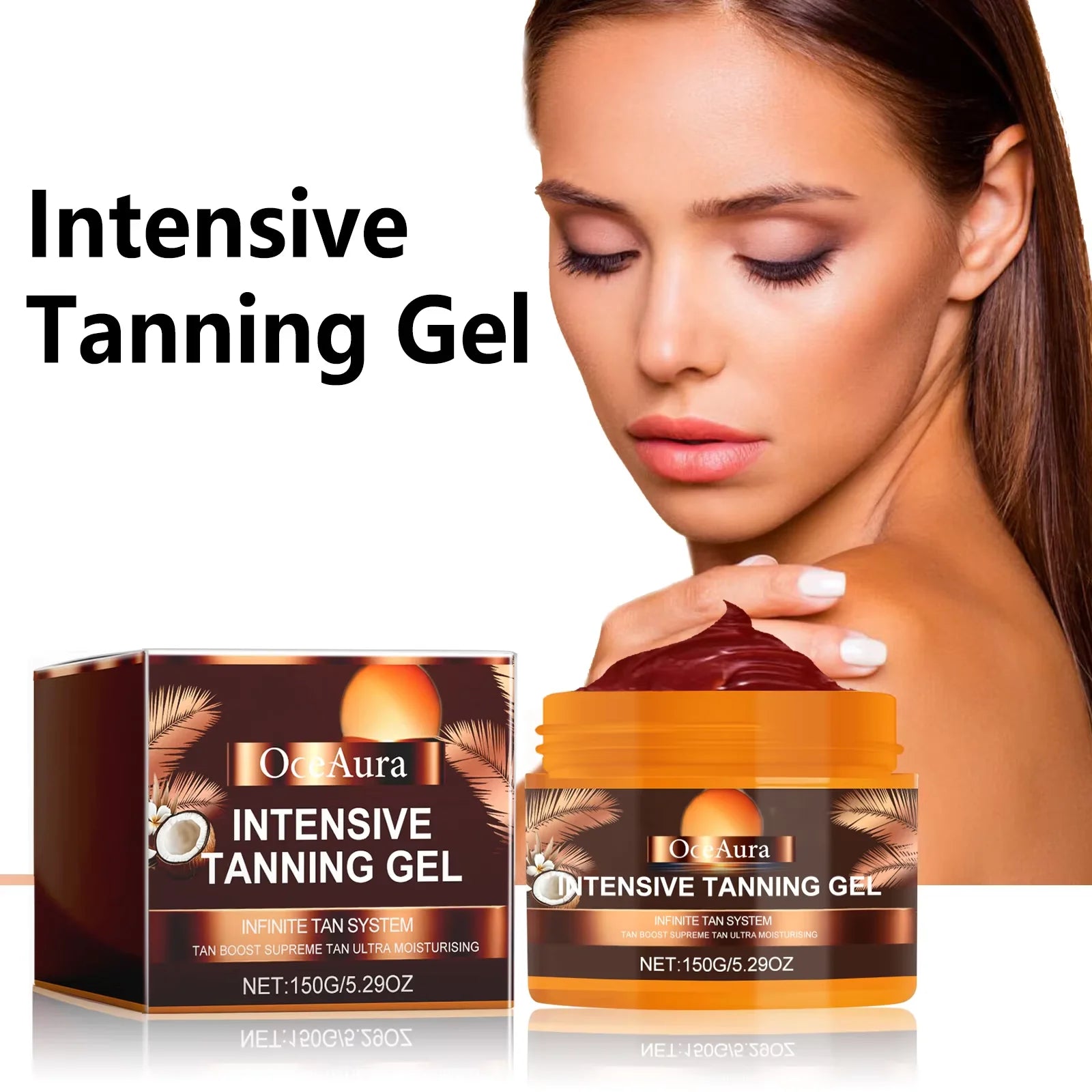 OceAura Intensive Tanning Gel – Self Tanner & Bronzer Self Tanning Gel Oasis Select