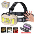 KDULIT LED Headlamp 4 Modes Sensor Type-C Rechargeable IPX4