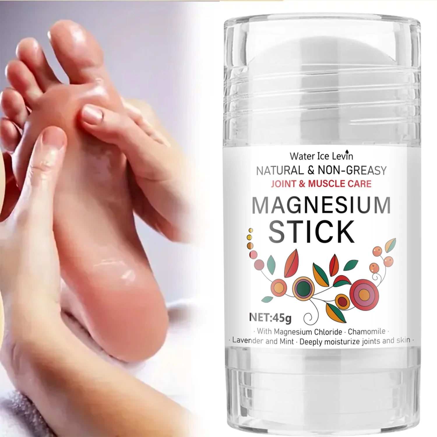 Magnesium Stick for Joint & Muscle Care - Natural, Non-Greasy with Chamomile & Lavender, Deeply Moisturizes Oasis Select