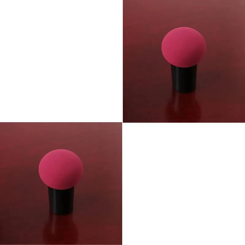 1/2pcs Color Mushroom Head Cosmetic Puff With Protective Cap Loose Powder Foundation Puff Air Cushion Sponge Makeup Egg Makeup Oasis Select 2pcs Wine Red