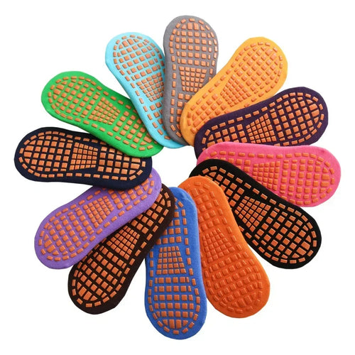 10 Pairs Kids Adults Anti-Slip Socks Parent-Child Trampoline Sock Cotton Children Socks Sports Boys Girls Outside Baby Socks Oasis Select