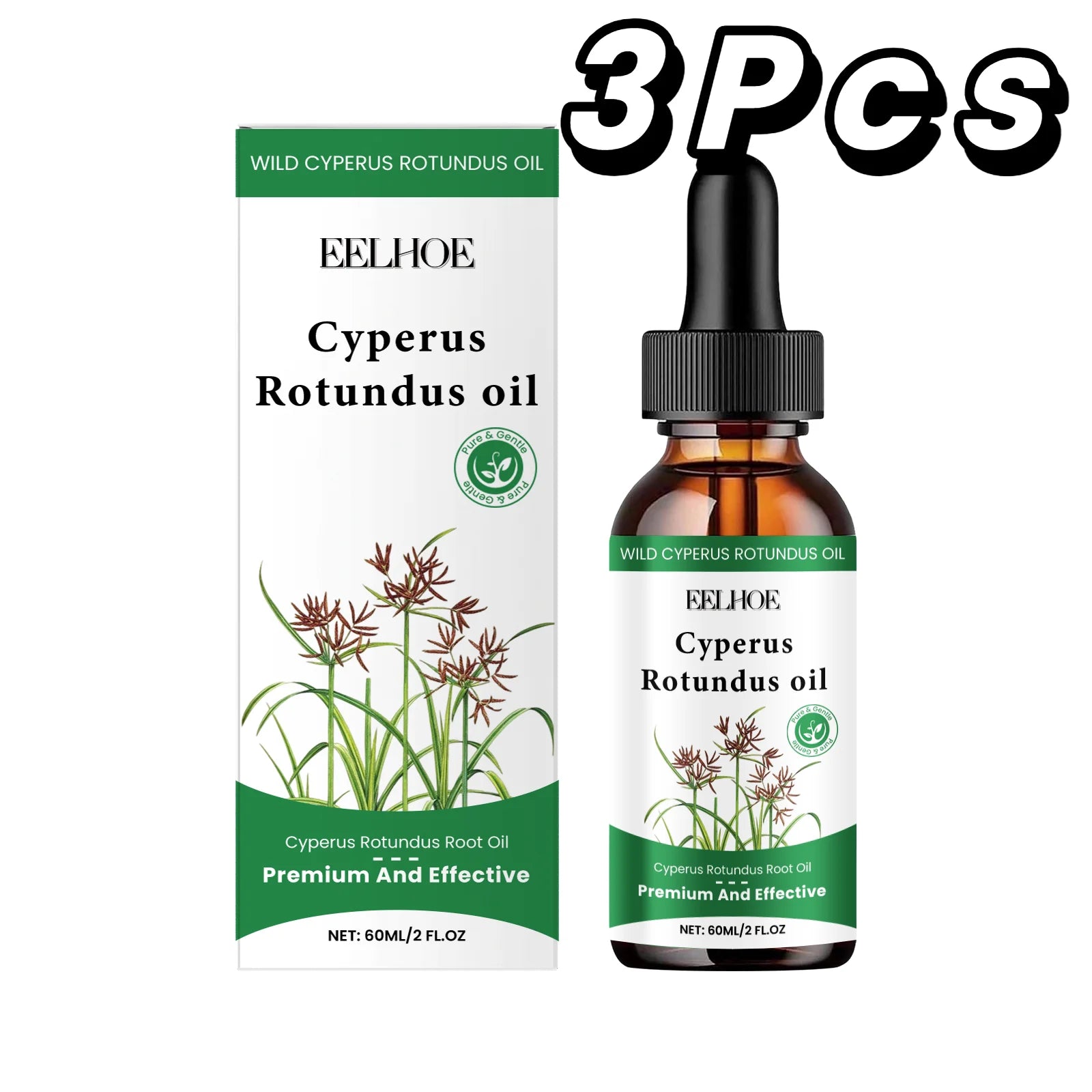 60ml Cyperus Rotundus Oil Gentle Hair Removal Care Oil Body Hair Inhibitor Serum Moisturizing Nourishing Natural Cypress Oil New Oasis Select 60ml Boxed X 3PCS