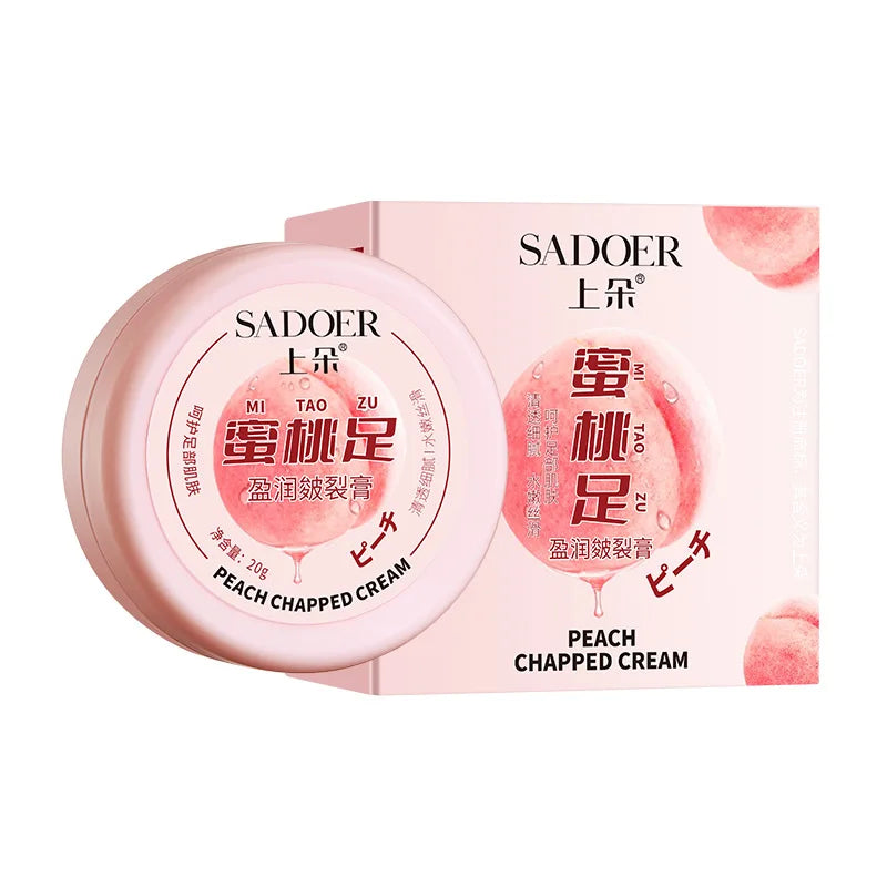 SADOER Peach Foot Cream – Heel Repair & Moisturizer 20g Foot Cream Oasis Select