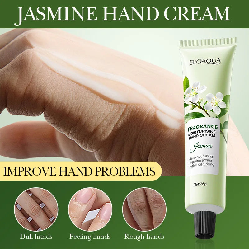 BIOAOUA Jasmine Hand Cream – Moisturizing & Nourishing Hand Cream Oasis Select