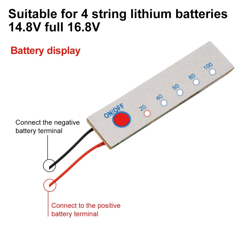 1S 3S 4S 18650 Lithium Battery Pack Battery Level Display Panel LED Percentage Indicator Tester Li-po Li-ion Capacity Indicator Oasis Select 16.8V