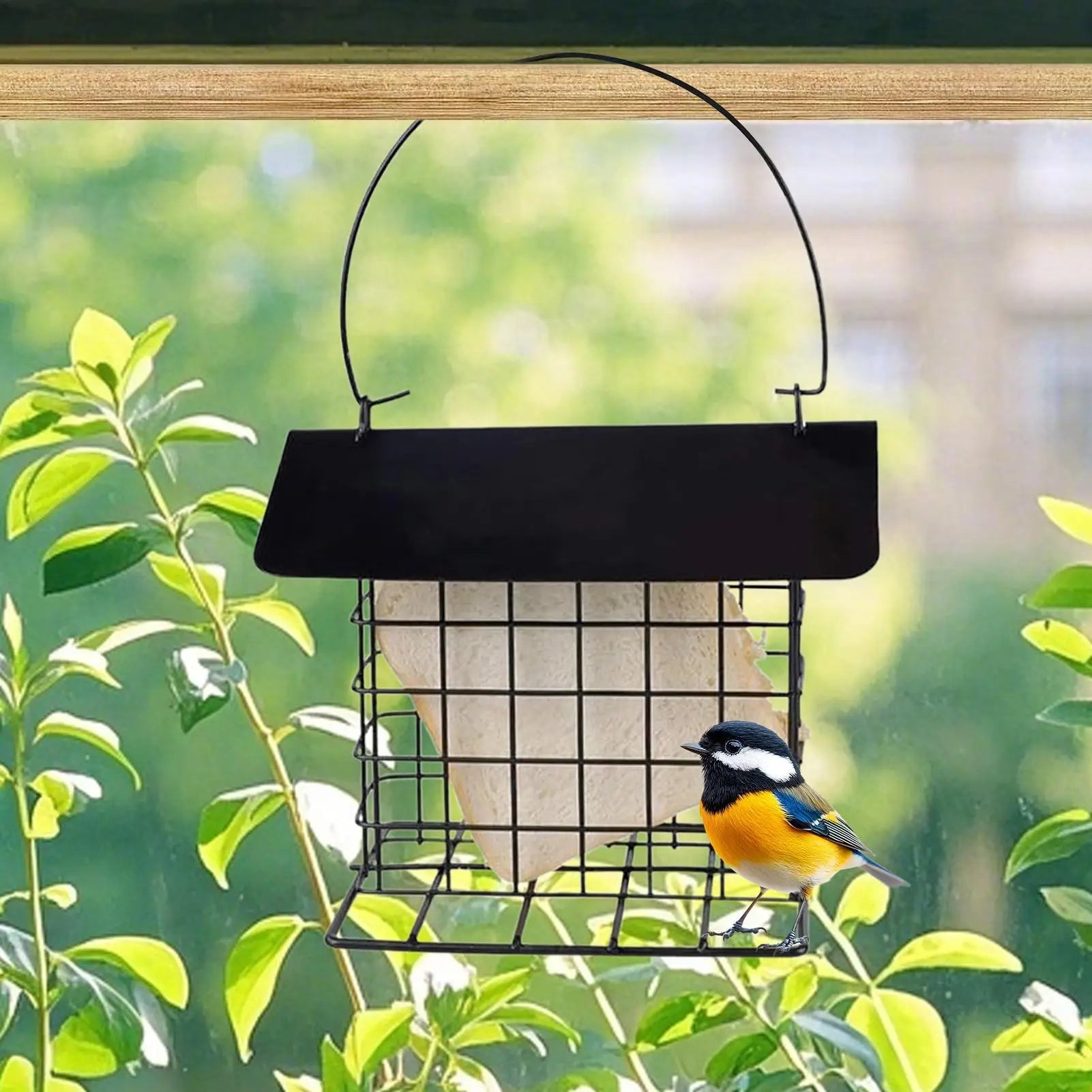 Hanging bird feeder Suet Cakes Cage Bird Feeder washable and reusable feeder wild bird feeder squirrel-proof and weatherproof Oasis Select