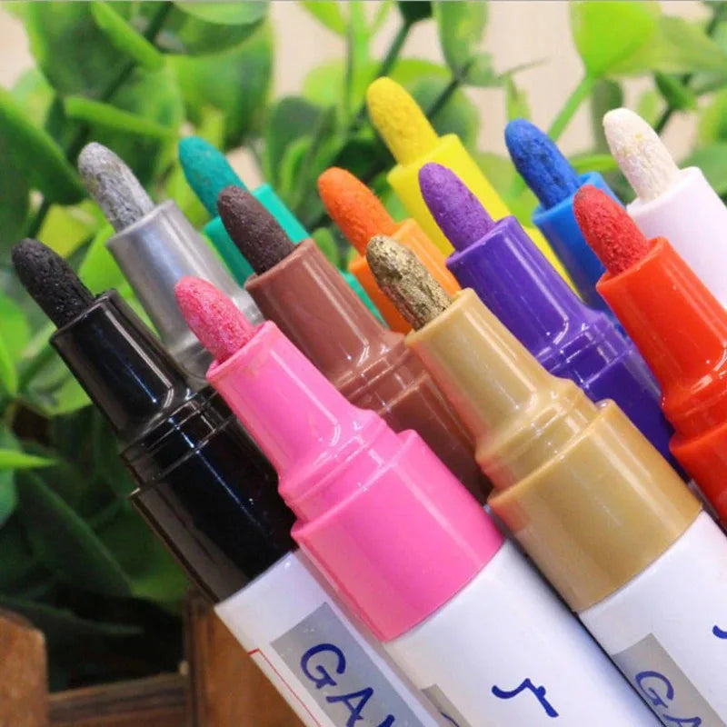 1pcs Permanent Waterproof Paint Marker Pen Car Tyre Rubber Tread Graffiti Artist Paintbrush School Office Supply Stationery Oasis Select