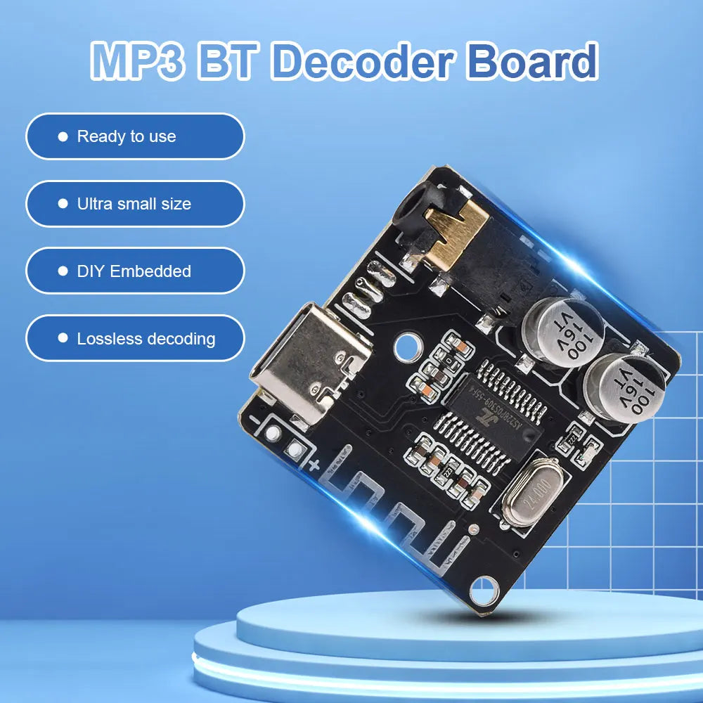 DC3.7~5V VHM-314 Bluetooth Audio Decoder Board MP3 Audio Receiver HiFi Stereo Lossless Sound Decoder Module Oasis Select