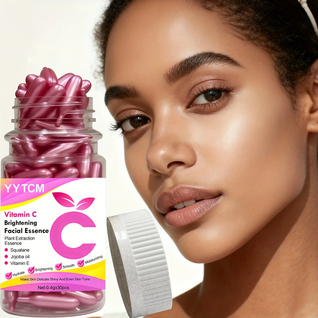 Vitamin C Brightening Capsule Essence – Squalane & Jojoba Oil Brightening Face Serum Oasis Select
