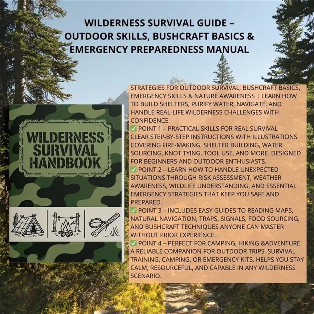 Wilderness Survival Notebook & Outdoor Guide for Adults