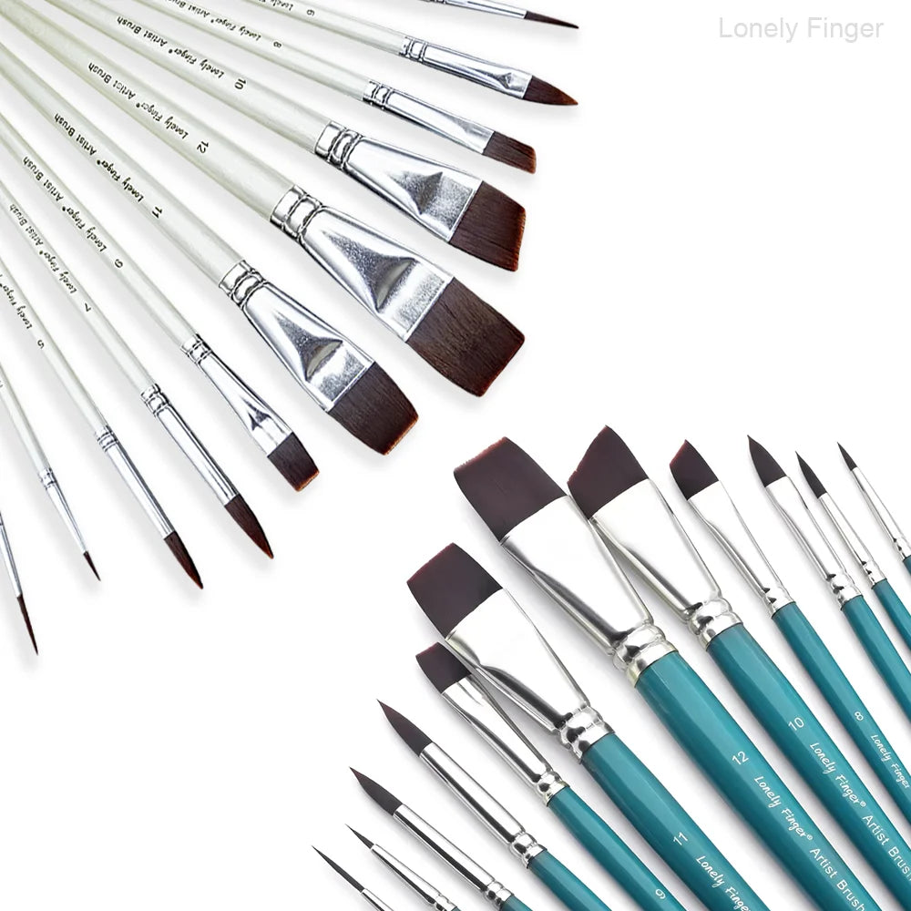 Face Paint Brush Set, 12/24/36Pcs Professional Artist Paint Brushes for Face & Body Painting Art Makeup Kit for Halloween Cospla Oasis Select 24White BlueFace