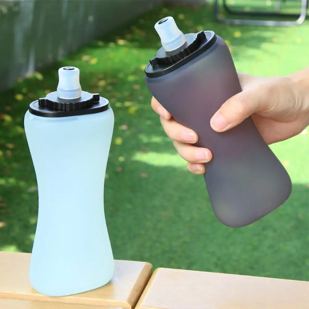 Foldable Wrist Water Bottle 12oz/350ml Hands-Free Silicone Sports Bottle BPA-Free Leakproof Running/Cycling/Climbing Hydration Oasis Select