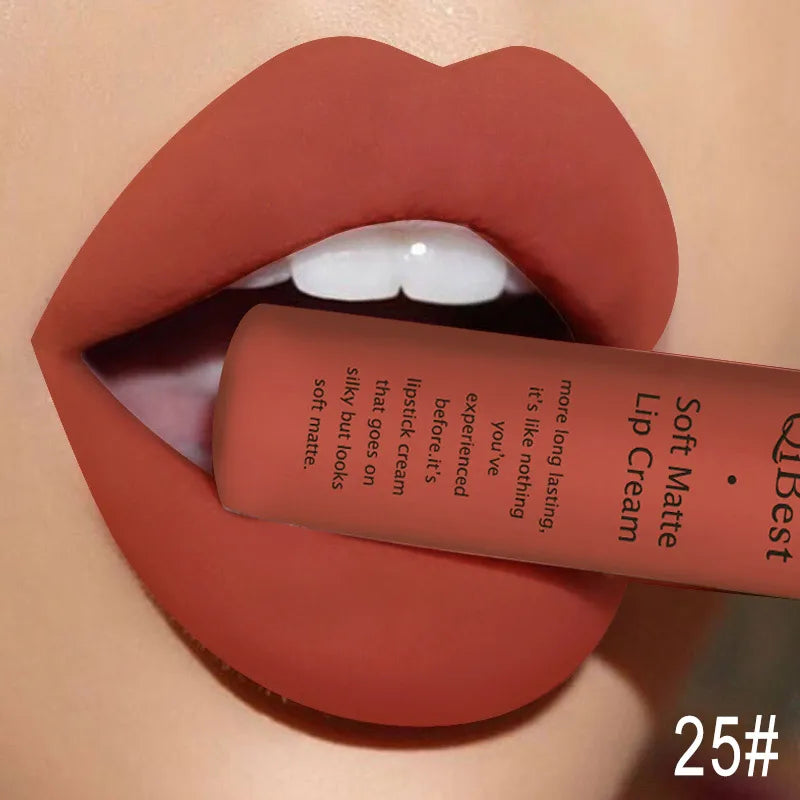 QIBEST Matte Liquid Lipstick – Waterproof Velvet Lip Tint