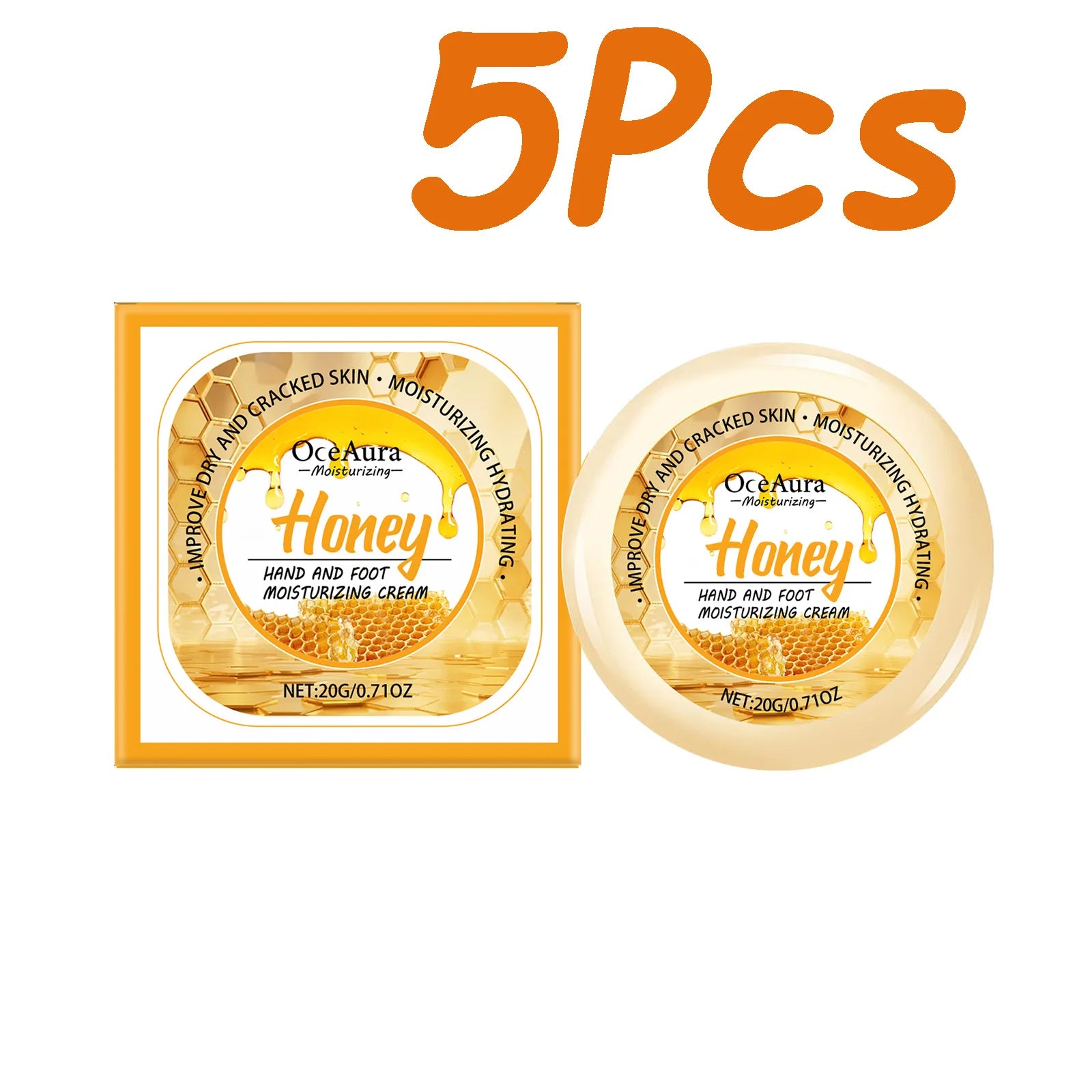OceAura Honey Hand & Foot Cream – Moisturizing, 20g Hand & Foot Cream Oasis Select 5 x 20g Boxed
