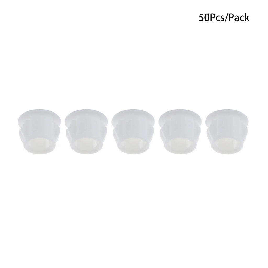 50Pcs Plastic Blanking End Caps Hole Plugs 5mm–32mm Black/White