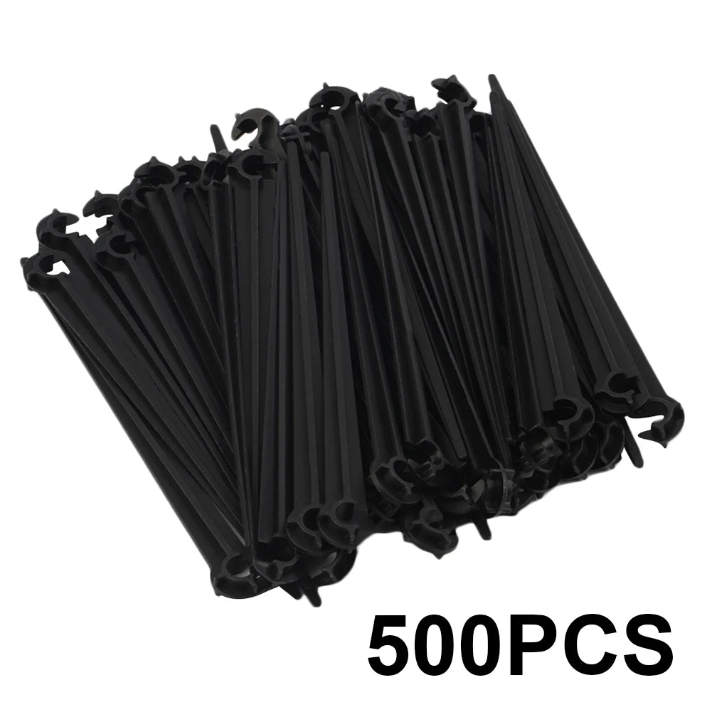 500Pcs Tubing Hose Holder Multi-Function Fixing Pole Garden Ground Rod Drip Irrigation Stem Holder for Vegetable Herbs Garden Oasis Select