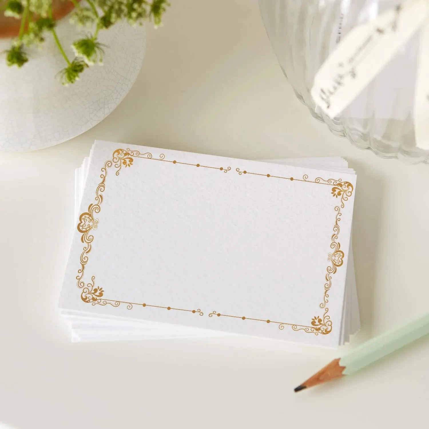 60PCS Blank Gift Notes Cards DIY Craft Small Word Business Message Cards Oasis Select
