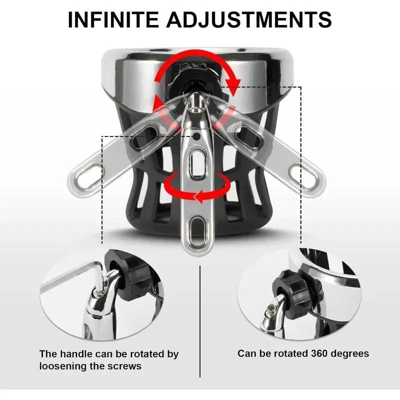 For Harley Road King Electra Glide Sportster Dyna Softail 1996 UP Motorcycle Handlebar Mounted Drink Cup Holder Oasis Select