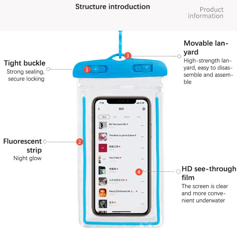 Outdoor Universal Waterproof Pouch Swimming Beach Dry Bag Case Cover Holder For Iphone Samsung Xiaomi Swim Waterproof Bag Oasis Select