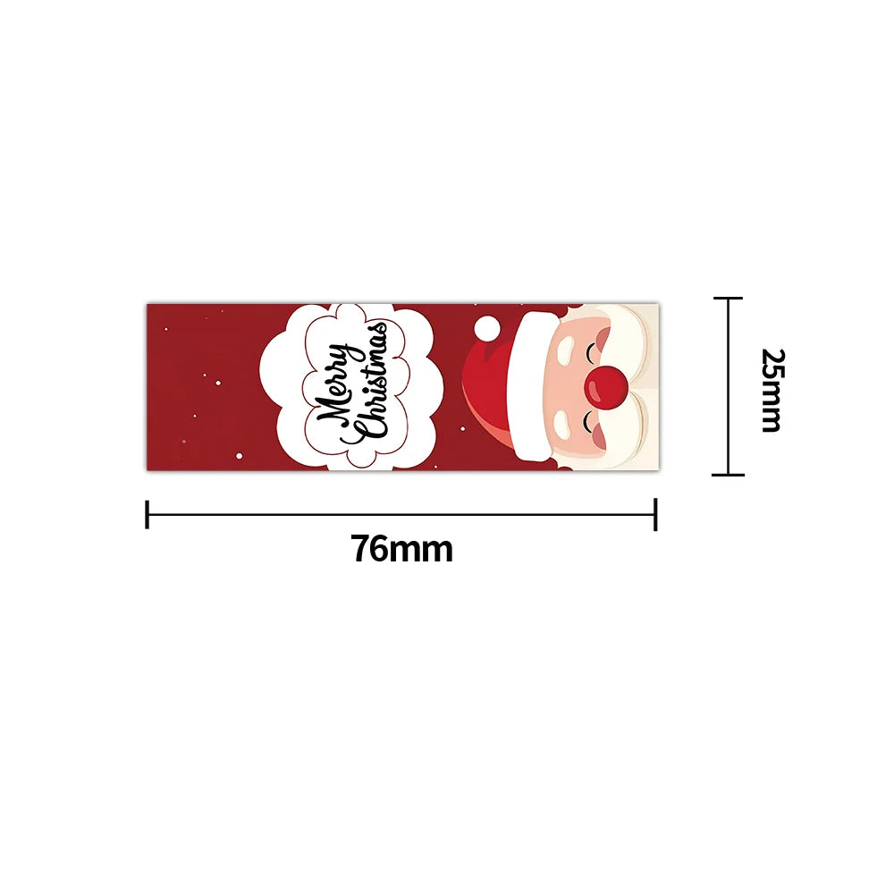 120pcs Christmas Stickers Roll - Cute Santa Polar Bear, Merry Christmas - for Gift Wrapping, Packaging - Paper-Based Oasis Select