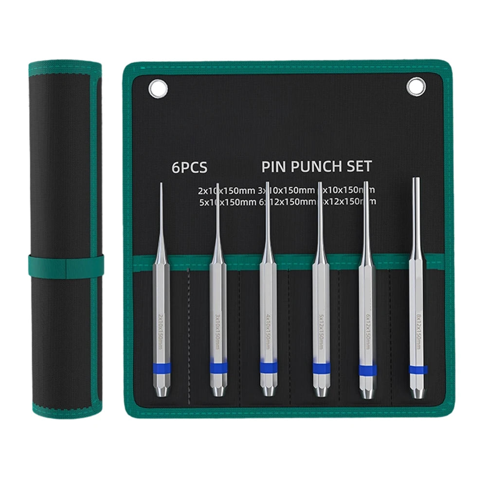 1/6pcs 2-8mm Roll Pin Punch Tool Remover Heavy Duty Chisel Hand Cone Punch For Watch Repair Molding Manufacturing Oasis Select 6pcs