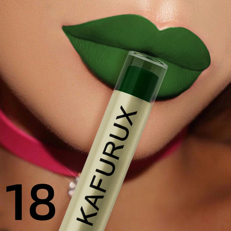 KAFURUX 20-Color Velvet Matte Liquid Lipstick – Waterproof