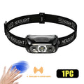 LED Sensor Headlamp USB Rechargeable 300LM – Camping & Fishing