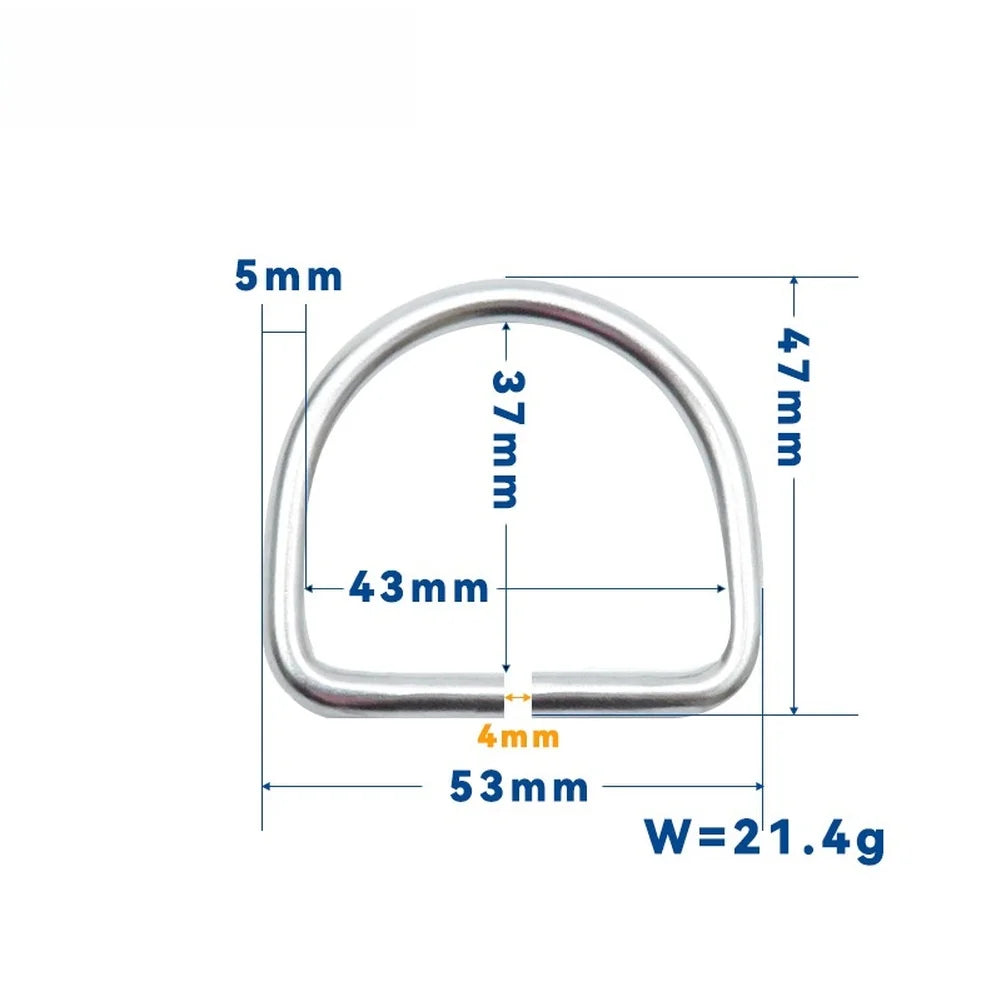 SS316 Stainless Steel D Ring Quick Release Buckle For Diving Backpack Gear And Water Sports Equipment Accessories Oasis Select Lead colored