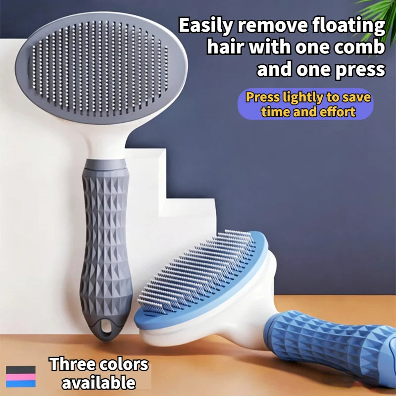 Pet Dog Brush Cat Comb Self Cleaning Pet Hair Remover Brush For Dogs Cats Grooming Tools Pets Dematting Comb Dogs Accessories Oasis Select