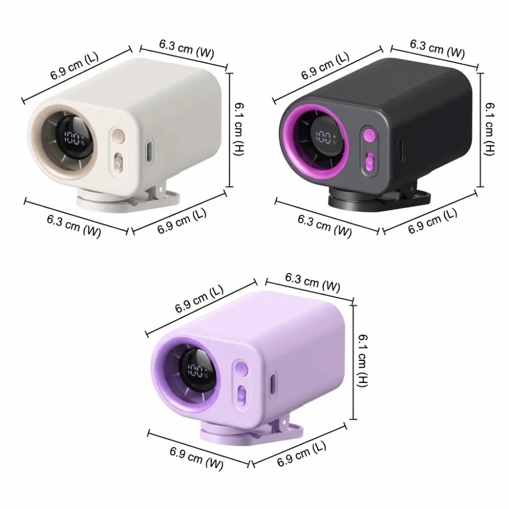 Detachable Design Portable Mini Fan Compact Lightweight Simple One-button Control Clip-on Waist Fan Adjustable Airflow Oasis Select