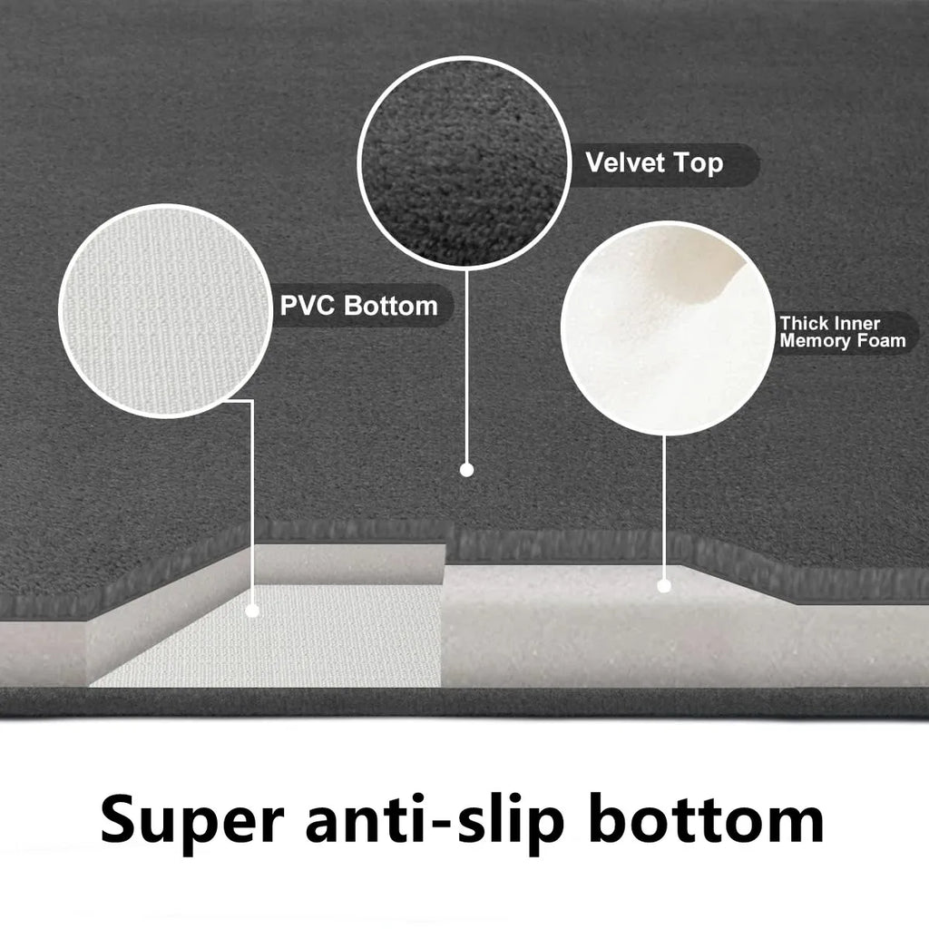 New Memory Foam Bath Mat Super Soft Absorbent Bathroom Rugs Non Slip Bath Rug Runner for Shower Bathroom Floors Carpet Oasis Select