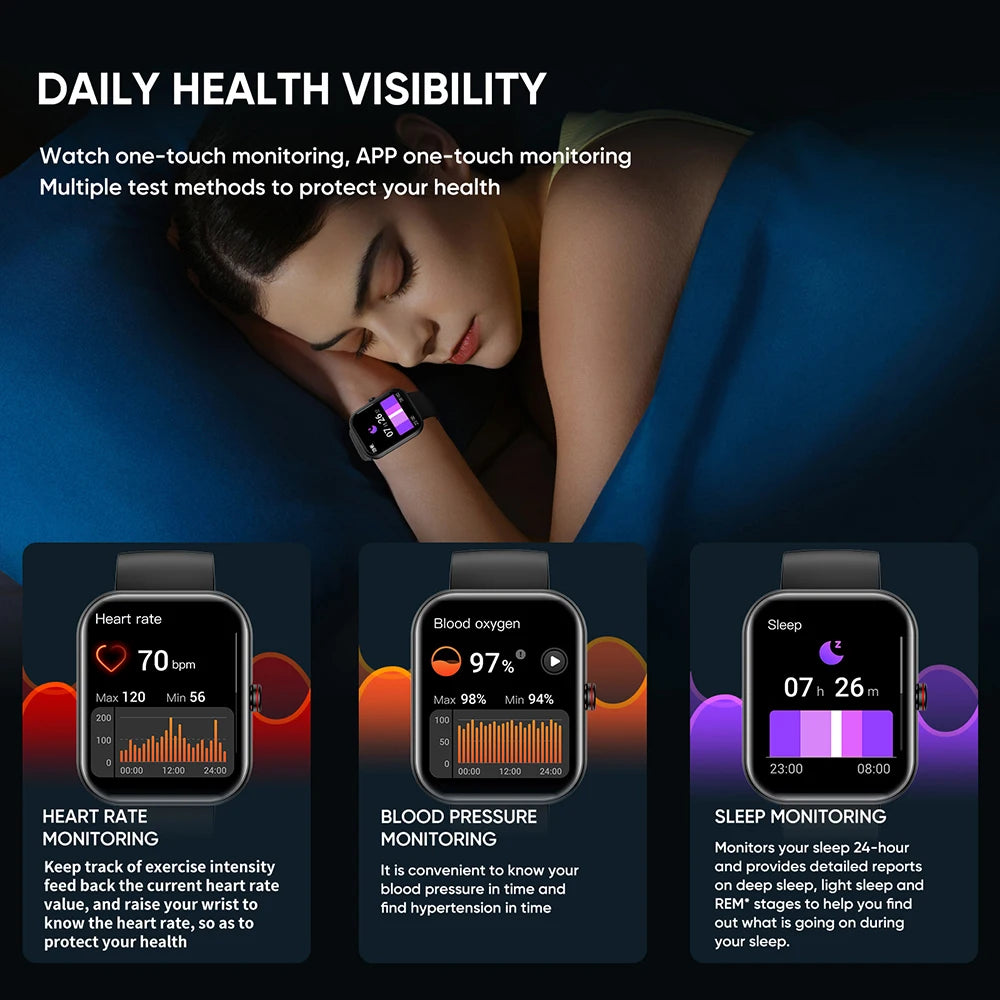 Smart Watches Women Waterproof SOS 1.91 Inch BT Call Smartwatch Men Health Monitoring AI Voice Assistant Sports For IOS Android Oasis Select