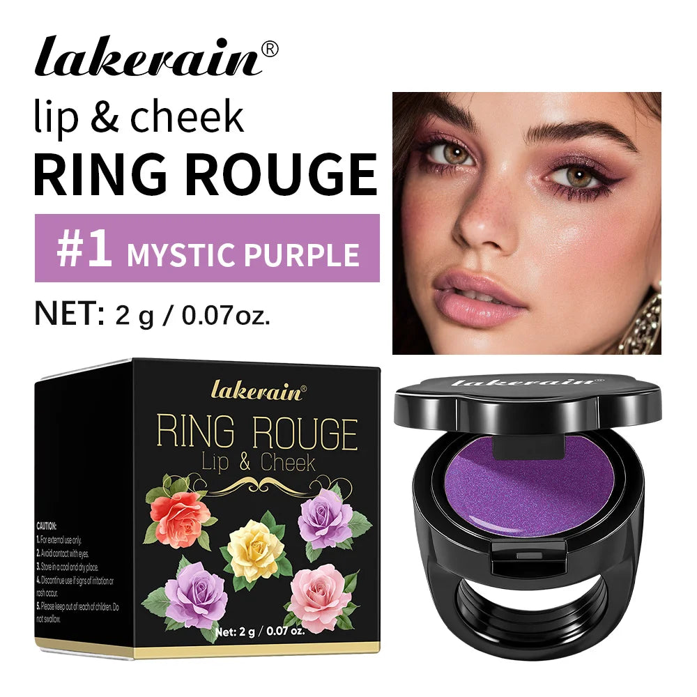 Ring Lipstick For Lip And Cheek Woman Makeup Unique Design Beauty Jewelry Moisturize Nourish Fashion Cosmetics Oasis Select 01 Mystic Purple