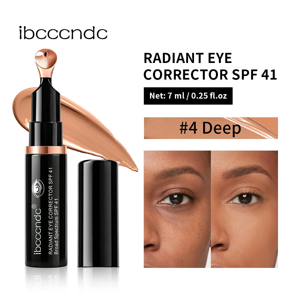 SPF 41 Eye Corrector Concealer Hydrating Suncreen Concealer Under Eye Color Corrector Dark Circles Eye Cream Woman Makeup Oasis Select 4 Deep