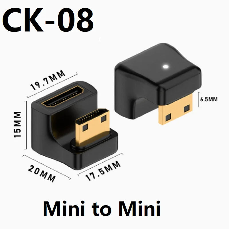 8K HDMI2.1 Cable Adapter micro mini hdmi to HDMI 2.1 Converter 48Gpbs 8K60HZ 4K120HZ for HDTV Projector PS4 PS5 Laptop PC Oasis Select C8K 8