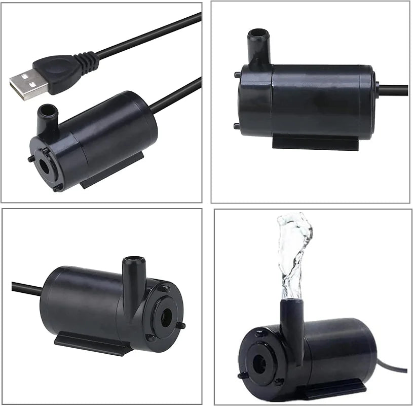 AISITIN USB Submersible Pump 1m Line DC Low Voltage Ultra-quiet Micro mini Small Water Pump 3V5V6V Oasis Select