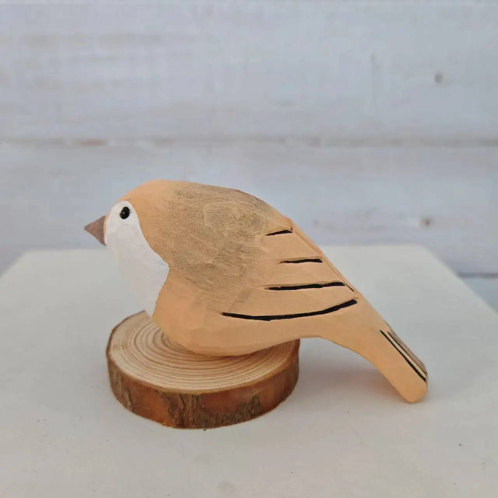 Desktop Ornament Cute Wood Carving Bird Mini Carving Small Bird Ornament Nordic-style Handmade Wooden Bird Figurine Home Decor Oasis Select B